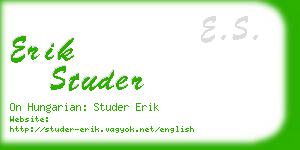 erik studer business card